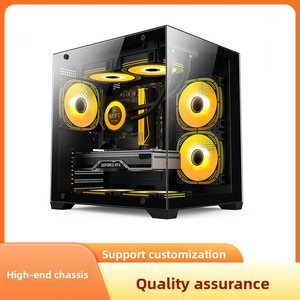 Vente directe usine Boîtier <span class=keywords><strong>PC</strong></span> de bureau Mid-Tower Mini-ITX en métal avec panneau latéral en verre pour jeux, en stock - Product Image 4