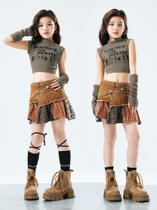 Conjunto de Jazz Estilo Urbano para Niñas, Atuendo Moderno Inspirado en K-Pop, Disfraz para Niños, Actuaciones de Jazz, Hip-Hop, Desfiles de Moda - Product Image 2