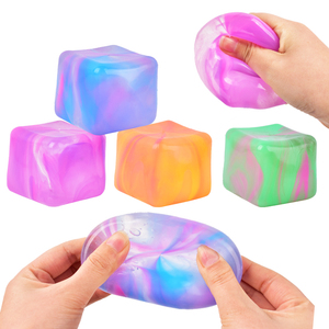 Nouveauté : Jouets anti-stress en forme de glaçon, vente en gros, balles sensorielles en maltose à presser, jouets sensoriels en forme de glaçons marbrés - Product Image 5