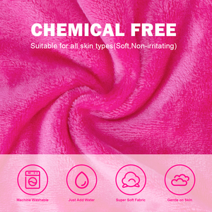 6Pcs Custom Logo Face Cleaning Wipes Ultra Soft Microfiber Makeup Remover <strong>Towel</strong> <strong>Facial</strong> Cleansing Cloths Spa Headband Glove Sets - Product Image 4