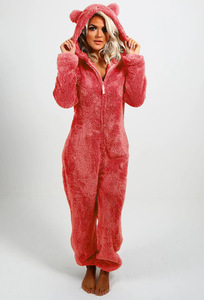 Winter Warm <strong>Pyjamas</strong> <strong>Women</strong> <strong>Fluffy</strong> Fleece Jumpsuits Sleepwear Overall Hood Sets Pajamas for <strong>Women</strong> Adult - Product Image 4