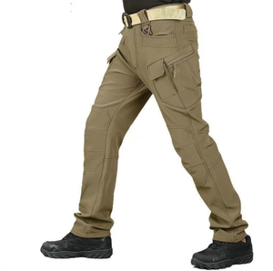 Pantalones Cargo IX7 Resistentes al Agua DFP0224, Pantalones de Invierno con Forro Polar Térmico, Elásticos y Flexibles - Product Image 6