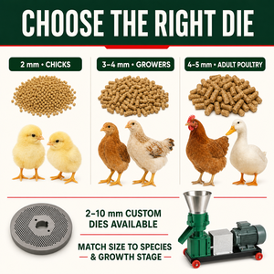 Animal <b>Feed</b> Pellet Machine Stainless Steel Die Pure Copper Motor Poultry Chicken Livestock Fish <b>Feed</b> Making Machine Home Use - Product Image 3
