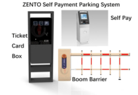 Système de gestion de stationnement Zento Intégration d'auto-paiement avec lecteur de carte de suivi du temps Système de stationnement de barrière basé sur les billets