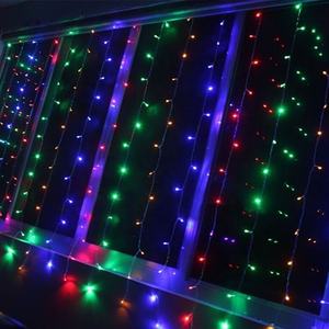 3.5m LED giáng sinh Cổ Tích chuỗi trang trí tường Rèm đèn CE 90 IP65 88 guirlande Bông Tuyết Chất lượng ánh sáng nhựa treo - Product Image 2