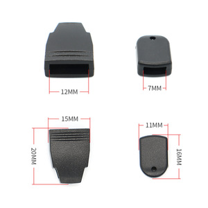 Boucle de lanière en plastique noir H047 H070 pour carte d'identité professionnelle, badge, accessoire de sangle d'épaule - Product Image 3