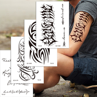 Nouveau Tatouage Temporaire 2064 en Gros, Longue Durée, à Base de Plantes, Sexy, pour Dos, Poitrine, Bras, Écologique, Non Toxique, Autocollant de Tatouage Indien pour le Visage