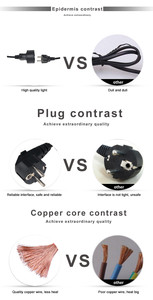 KUNCAN Schuko 3 Plog Macho Trebol-Cable Hembra Poder Negro 6A 3x0,75mm2 Cable de Extensión - Product Image 6