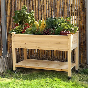 <span class=keywords><strong>Jardinière</strong></span> surélevée en cèdre au design moderne, portable, <span class=keywords><strong>rectangulaire</strong></span>, en <span class=keywords><strong>bois</strong></span>, pour l'horticulture extérieure, écologique - Product Image 4