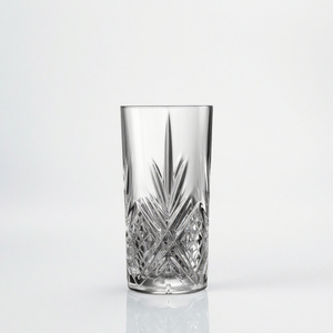 Bicchieri Hiball Classici Sostenibili da 12oz/350ml con Design in Vetro Tagliato, Forma Conica in Cristallo Trasparente - Product Image 4