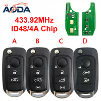 Clé de voiture à distance intelligente avec puce ID48/4A 433,92 MHz pour Fiat 500X Egea Tipo