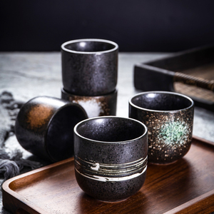 Tasse à café en céramique faite à la main de style japonais rétro 200 ml, vaisselle durable en poterie rustique vintage, design nordique simple pour le thé - Product Image 2