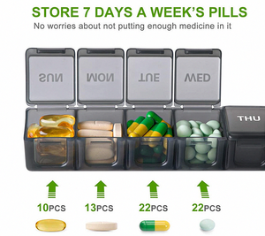 2 gói hàng tuần thuốc Tổ Chức, lớn 7 ngày thuốc trường hợp, hàng ngày vitamin trường hợp hộp thuốc, AM/PM thuốc container - Product Image 4