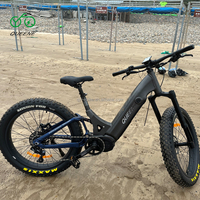 Vélo de montagne électrique à pneus larges QUEENE Bafang Ultra 750-1000, cadre en alliage d'aluminium avec moteur central et batterie intégrée