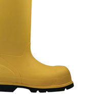 Bottes de sécurité pour l'exploitation minière, haute qualité, haute tension, semelle extérieure en caoutchouc Wellington, imperméables, embout en acier, pour l'industrie lourde
