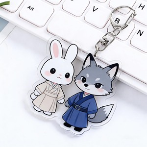 Custom Cute Transparent Acrylic Keychain with Anime Double-Sided Printing