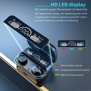 Venta al por mayor M10 <span class=keywords><strong>Bluetooth</strong></span> 5,1 Auriculares inalámbricos Deportes Hifi Auriculares impermeables Control táctil en el oído Auriculares inalámbricos Auriculares - Product Image 2