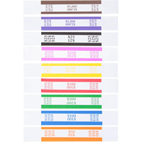 Bandes adhésives personnalisées 11 couleurs pour billets de banque – Sangles manuelles pour l'organisation et l'emballage des billets de dollars