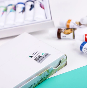 Juego <span class=keywords><strong>de</strong></span> pintura acrílica <span class=keywords><strong>de</strong></span> la marca Marley, 24 colores, caja pequeña portátil impermeable para estudiantes <span class=keywords><strong>de</strong></span> escuela primaria, serie Bird Sky, 12 pinturas al óleo - Product Image 4