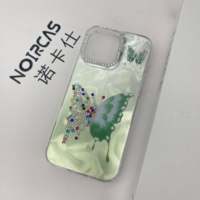 Motif Papillon IMD Strass Orné De Cas De Téléphone Élégant Fille Pour IPhone 15 Pro Max Plus