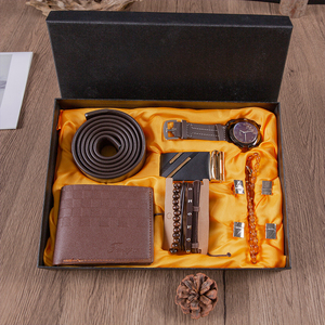 Cadeaux promotionnels d'entreprise, ensembles cadeaux souvenirs d'affaires <span class=keywords><strong>pour</strong></span> <span class=keywords><strong>la</strong></span> <span class=keywords><strong>fête</strong></span> <span class=keywords><strong>des</strong></span> <span class=keywords><strong>pères</strong></span> : portefeuille, ceinture et montre <span class=keywords><strong>à</strong></span> quartz <span class=keywords><strong>pour</strong></span> homme, idées cadeaux d'affaires - Product Image 1