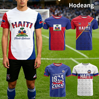 Maillot de football d'Haïti imprimé en 3D, drapeau haïtien patriotique, t-shirt de sport à manches courtes pour les fans de football