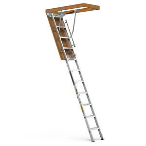 Prix de gros au comptant de haute qualité en vente à chaud échelle de grenier pliante sûre et stable <span class=keywords><strong>avec</strong></span> main courante échelle murale décorative - Product Image 3