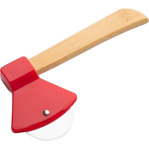 Coupe-<span class=keywords><strong>pizza</strong></span> en forme d'axe avec manche en bois, design à une seule roue, trancheuse à gâteau et outil de pâtisserie - Product Image 6
