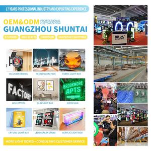 Boîte lumineuse publicitaire holographique 3D Shuntai pour extérieur, garantie 1 an, contrôle par application, enseignes lumineuses pour magasins, cercle LED mural latéral - Product Image 6