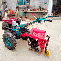 Tracteur à deux roues motrices 24 CV Diesel avec boîte de vitesses, rotoculteur, charrue, boîte de transfert et pompe pour la culture agricole