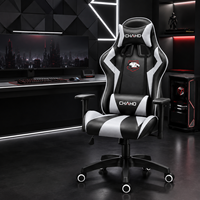 Chaise de bureau gaming AOR ergonomique à dossier haut, chaise de course réglable et inclinable en cuir PU avec éclairage LED RGB rafraîchissant – Direct Usine