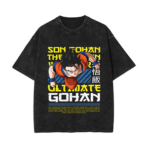 T-shirt Homme Anime <span class=keywords><strong>Dragon</strong></span> <span class=keywords><strong>Ball</strong></span> <span class=keywords><strong>Z</strong></span> <span class=keywords><strong>Broly</strong></span> Goku Vegeta Personnalisé Noir 280 Grammes 100% Coton Délavé à l'Acide Vintage avec Motif Graphique - Product Image 3