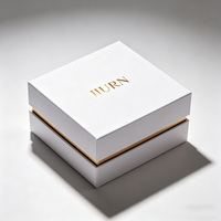 Boîte d'échantillons de parfum de luxe avec intérieur en éponge, emballage personnalisé, couvercle et base avec gaufrage, laminage mat et revêtement UV