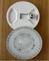 Plafonnier LED encastré moderne 2700K blanc froid, couvercle en verre, base en plastique, AC100-265V, câblage fixe, commande par interrupteur, IP20, Ra90, 30W