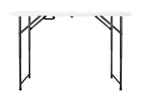 Table de pique-nique pliable portable de 4 pieds pour le camping en plein air, en plastique moulé par soufflage, pour événements et barbecues
