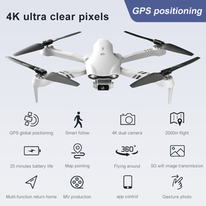 <span class=keywords><strong>F10</strong></span> Offre Spéciale Haute Qualité 2.4G/5G <span class=keywords><strong>GPS</strong></span> <span class=keywords><strong>4K</strong></span> HD Double Caméra Mini Pliable Télécommande Professionnel Débutant <span class=keywords><strong>Drone</strong></span> Quadcopter - Product Image 3