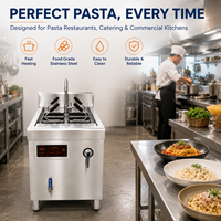 Cuiseur à pâtes et chaudière à induction professionnels à trois têtes en acier inoxydable 8KW 380V pour restaurant italien