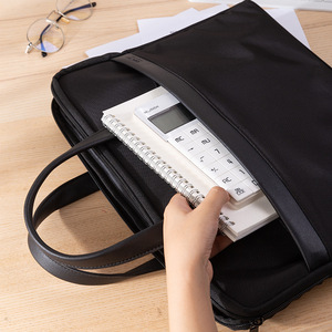 Deli Office Bag 63751 Black Polyester Zipper Briefcase For Business Meeting And Laptop Carrying - Product Image 2