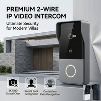 Système de vidéophone Hiwink à 2 fils, portée maximale 300 m, 4 unités extérieures, 4 unités intérieures, 2 kits de serrures, interphone étanche en alliage d'aluminium