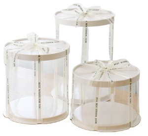301 KCCB freight free 2020 gift cake box transparent plastic box round box packaging