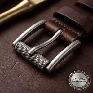 Fibbia a Rullo Zigrinata da 35mm in Lega <span class=keywords><strong>di</strong></span> Zinco con Finitura Argento Anticato per Accessori Cinturini in Pelle da Uomo Personalizzati - Product Image 1