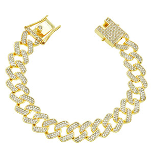 Pulsera de Cadena Cubana Completa, Joyería de Moda Hipster, Conector Personalizado, Joyería de Pulsera de Moda Tanjing - Product Image 1