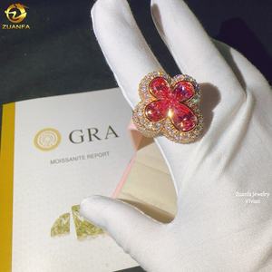 Anello di Lusso per <span class=keywords><strong>Uomo</strong></span> in Argento Sterling <span class=keywords><strong>925</strong></span> con Diamanti Moissanite VVS, Gioielleria di Alta Moda Hip Hop Personalizzata - Product Image 2