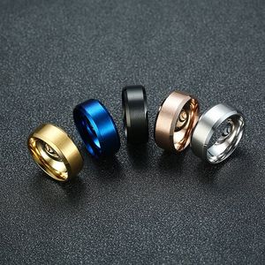 Hochwertiger schlichter <span class=keywords><strong>Ring</strong></span> aus 316L Edelstahl in Schwarz, Blau, Gold oder Silber, matt, blank, beliebt, 8 mm breit, gebürsteter Bandring für Herren - Product Image 6