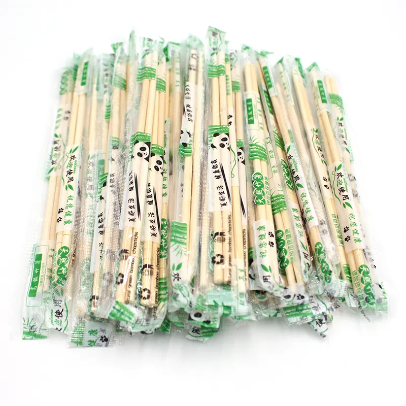 Hashi de bambu redondo personalizado de fábrica, varas redondas de bambu de 20cm descartáveis