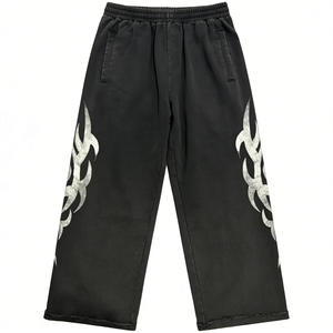 Pantalones Deportivos Personalizados para <span class=keywords><strong>Hombre</strong></span>, Transpirables y Ecológicos, con Cierre de Cordón, Tejido de Peso Medio, 100% Algodón, Cintura Media, ODM OEM - Product Image 1