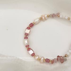 Cuentas de cristal rosa de lujo para pulsera para mujer Accesorio de moda con precio competitivo Joyería de moda de calidad superior - Product Image 3