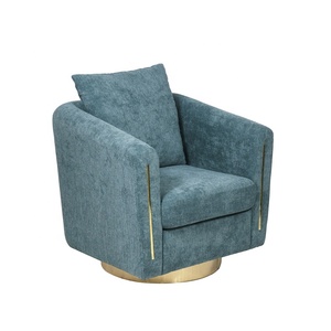 Muebles de terciopelo modernos para sala de estar, sillón individual de lujo para Hotel, silla giratoria de estilo moderno - Product Image 4