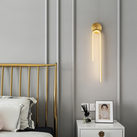 Appliques murales LED en fer blanc chaud, style minimaliste de luxe, éclairage moderne pour chambre à coucher et salon, montage en surface avec variateur d'intensité