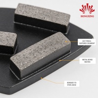 Bloc de meulage triangulaire personnalisable en diamant multi-grains à liaison métallique pressé à chaud Hongxing GB01 pour pierre